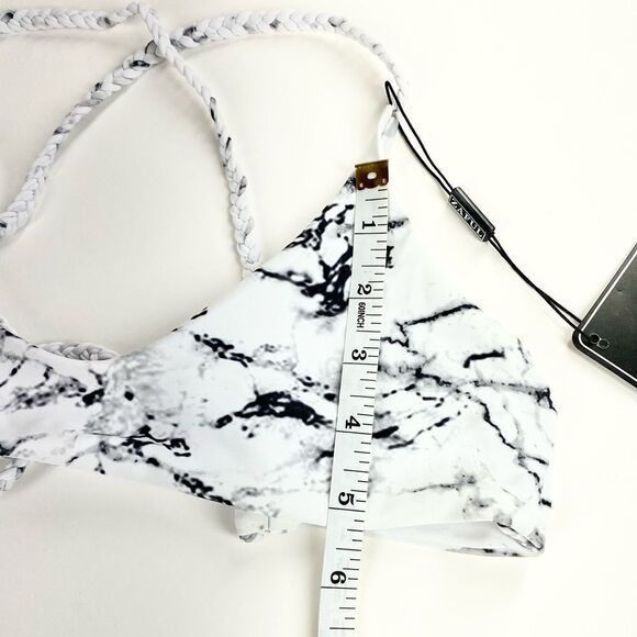 Zaful marbled bikini top with braided straps 4 - Picture 6 of 6